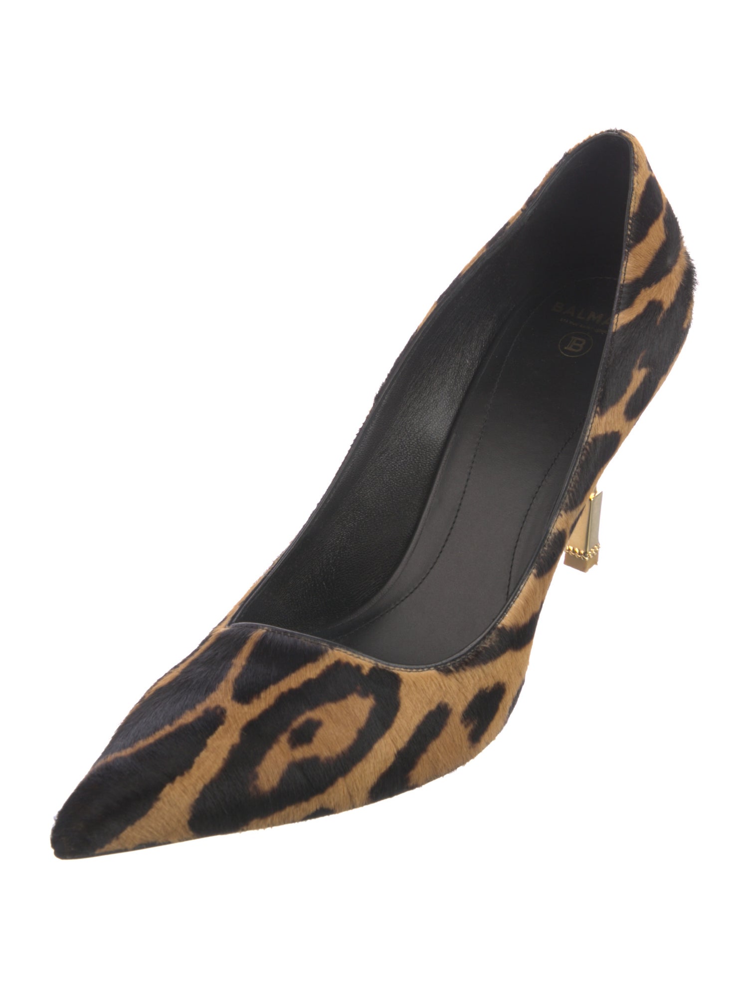 Balmain Ponyhair Animal Print Pumps